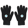 CU6356-TOUCH SCREEN GLOVES-Black with Dark Charcoal fingertips